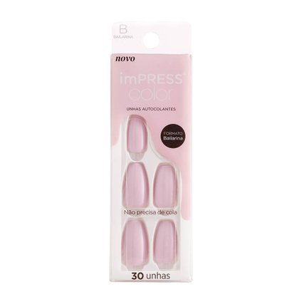 UNHAS POSTIÇAS KISS NEW YORK KNY IMPRESS COLOR FRENCH LAVENDER