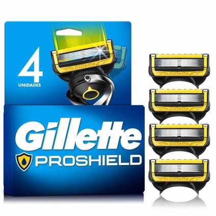 LÂMINA PARA BARBEAR GILLETTE FUSION PROSHIELD 4 UNIDADES