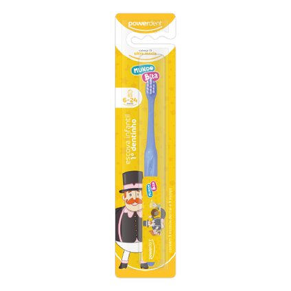 ESCOVA DE DENTE INFANTIL POWERDENTE MUNDO BITA 6 A 24 MESES