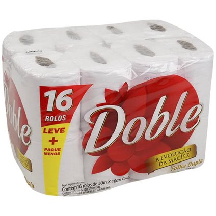 PAPEL HIG. DOBLE SKIN FOLHA DUPLA 16 UNIDADE 30CM