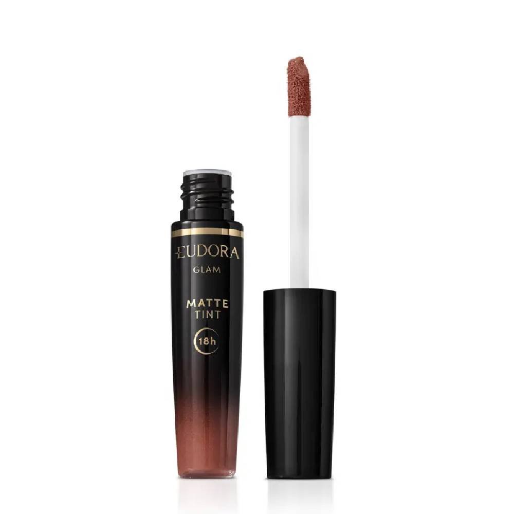Batom Liquido Eudora Glam Matte Tint Nude Iconico 4 Ml