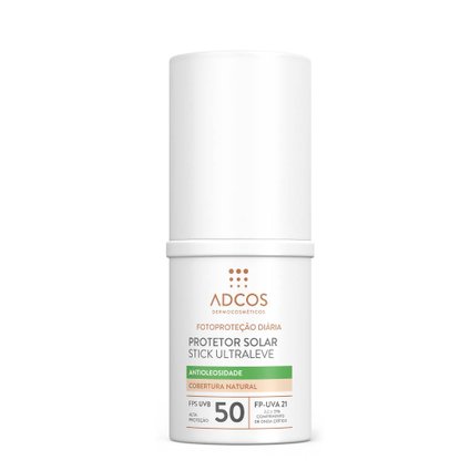 PROTETOR SOLAR FACIAL ADCOS STICK ULTRALEVE FPS 50 BEIGE 15G