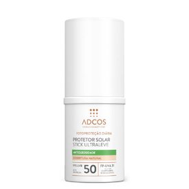 PROTETOR SOLAR FACIAL ADCOS STICK ULTRALEVE FPS 50 PEACH 15G