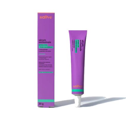 SÉRUM FACIAL ANTI-IDADE SALLVE RETINOL PURO 0,3%30G