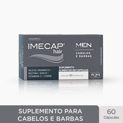 IMECAP HAIR MEN VITAMINAS PARA CABELOS E BARBAS DO HOMEM 60 CÁPSULAS