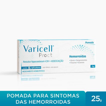 VARICELL PROCT 4DH POMADA 25G COM 6 APLICADORES