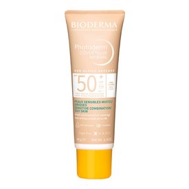 PROTETOR SOLAR FACIAL BIODERMA PHOTODERM COVER TOUCH MINERAL FPS50+ MUITO CLARO 40G