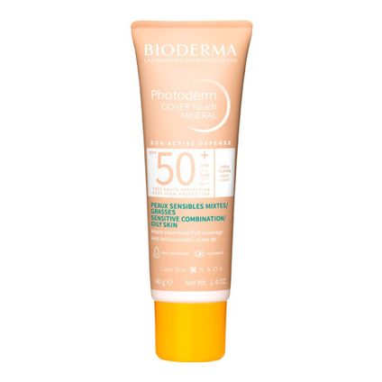 PROTETOR SOLAR FACIAL BIODERMA PHOTODERM COVER TOUCH MINERAL FPS50+ MUITO CLARO 40G