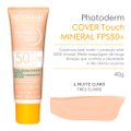 PROTETOR SOLAR FACIAL BIODERMA PHOTODERM COVER TOUCH MINERAL FPS50+ MUITO CLARO 40G