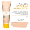 PROTETOR SOLAR FACIAL BIODERMA PHOTODERM COVER TOUCH MINERAL FPS50+ MUITO CLARO 40G