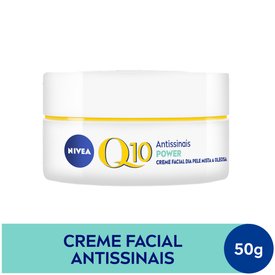 CREME FACIAL ANTISSINAIS NIVEA Q10 POWER DIA FPS 30 PELE MISTA A OLEOSA 50G