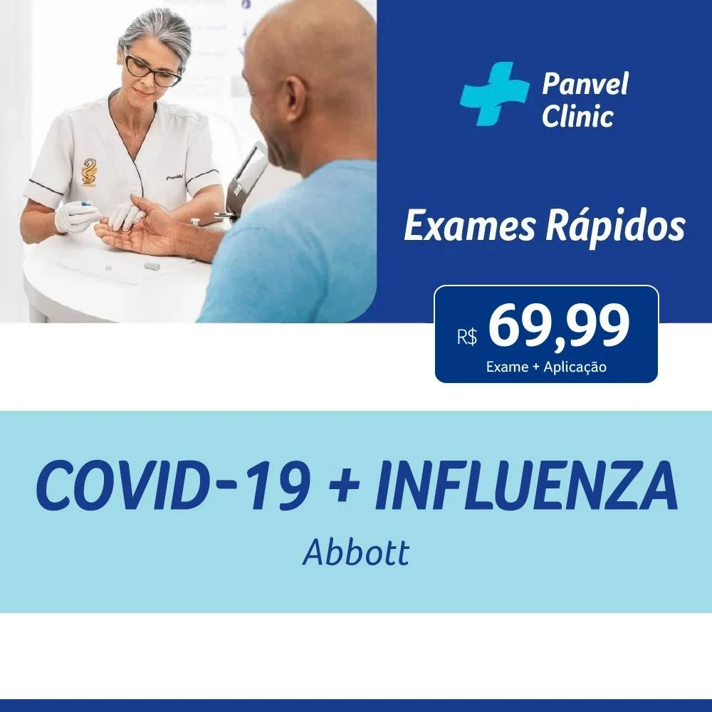 Exame Rápido Covid-19 + Influenza (gripe) Abbott