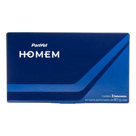 KIT SABONETES EM BARRA PANVEL HOMEM 3 UNIDADES - 80G CADA