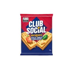 Biscoito Salgado Club Social Recheado Queijo, Tomate E Manjericão 106g