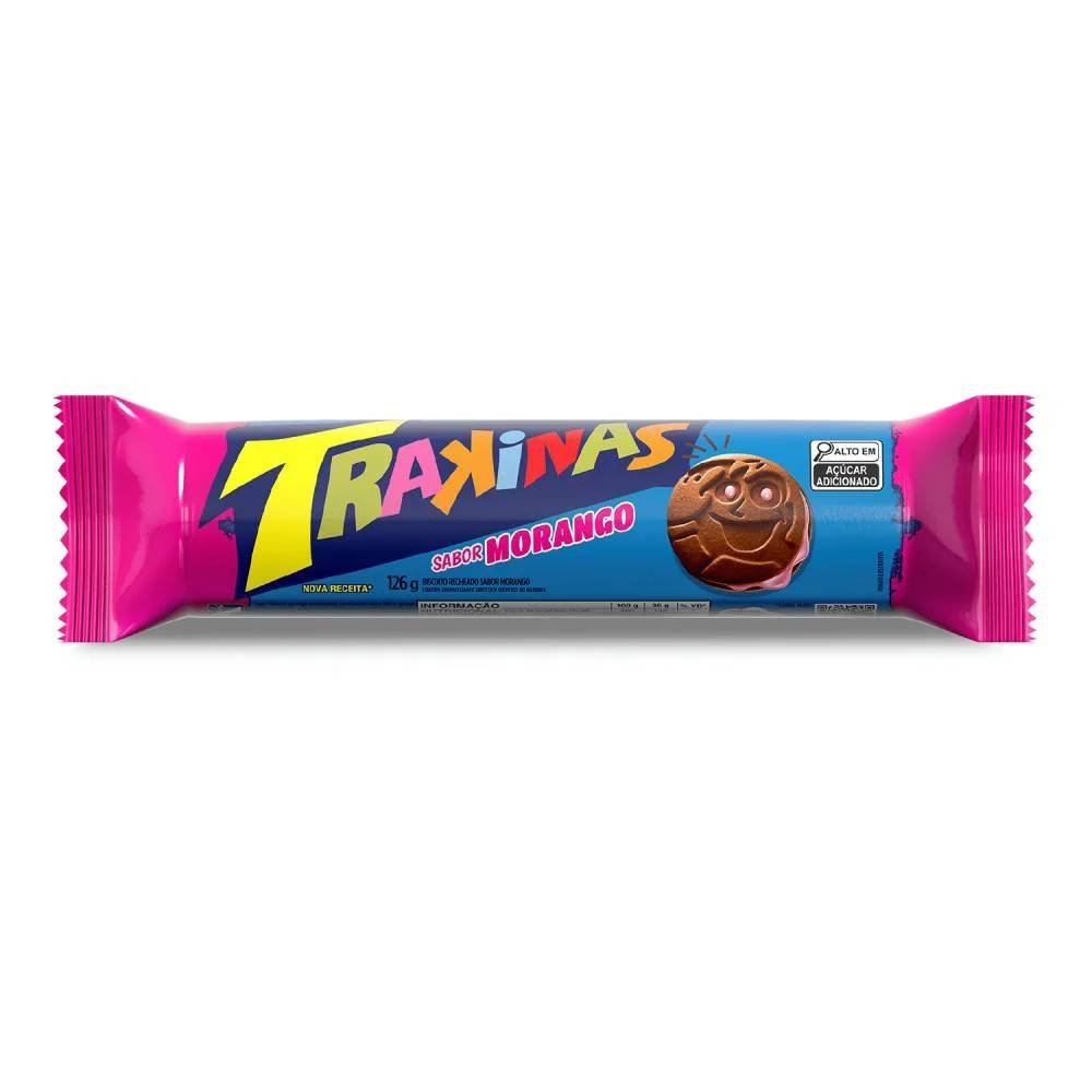 Biscoito Trakinas Morango 126g