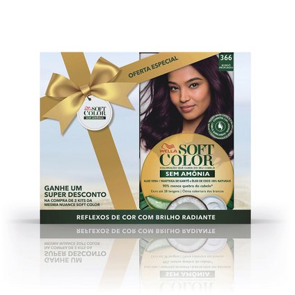 KIT TINTURA SOFT COLOR 366 BOURDEAUX PROFUNDO COM 2 UNIDADES