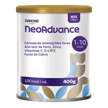 NEOADVANCE SEM SABOR, FÓRMULA HIPOALERGÊNICA INFANTIL 1 10 ANOS 400G