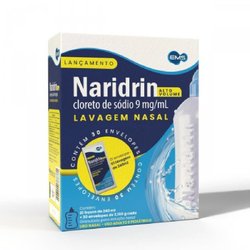 Naridrin Alto Volume 0,9% Lavagem Nasal 30 Envelopes + Lavador Nasal 240ml