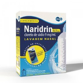 NARIDRIN ALTO VOLUME 0,9% LAVAGEM NASAL 30 ENVELOPES + LAVADOR NASAL 240ML