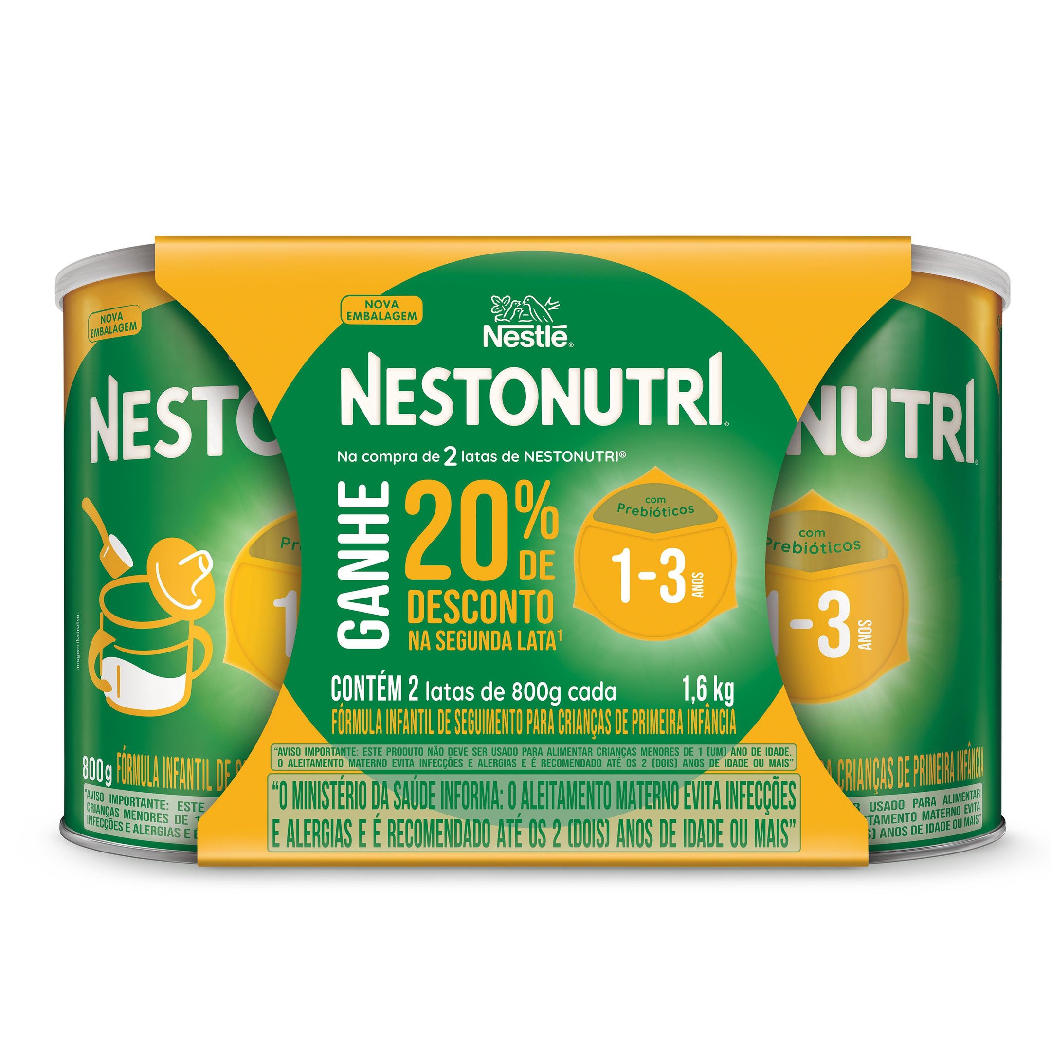 Pack Nestonutri 2 Unidades De 800g 20% Desconto Na Segunda Lata
