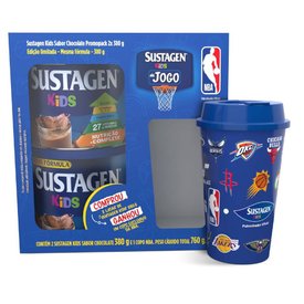 COMPLEMENTO ALIMENTAR SUSTAGEN KIDS CHOCOLATE PACK NBA COM 2 UNIDADES 380G