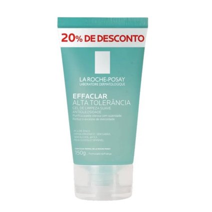 GEL DE LIMPEZA LA ROCHE POSAY EFFACLAR ALTA TOLERÂNCIA 150G 20% DE DESCONTO