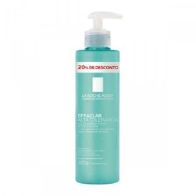 GEL DE LIMPEZA LA ROCHE POSAY EFFACLAR ALTA TOLERÂNCIA 300G 20% DE DESCONTO