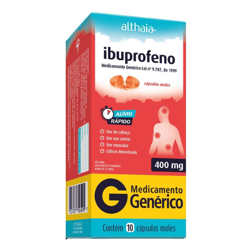 Ibuprofeno 400mg 10 Cápsulas Moles Althaia Genérico