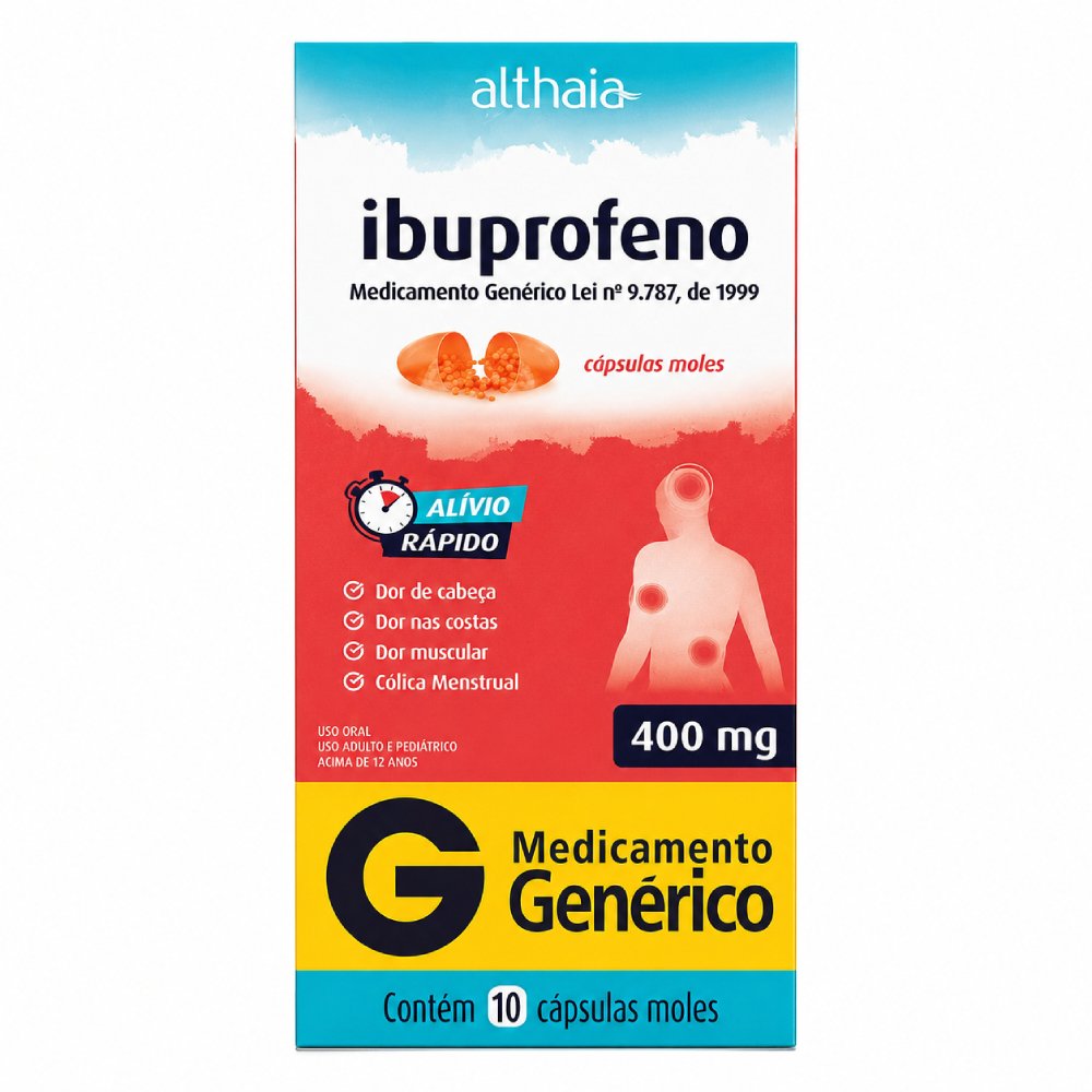 Ibuprofeno 400mg 10 Cápsulas Moles Althaia Genérico