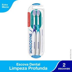 Kit Escova Dental Para Dentes Sensíveissensodyne Limpeza Profunda Extra Macia - 2 Unidades