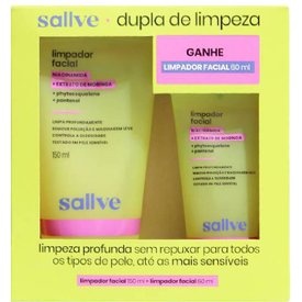KIT SALLVE LIMPADOR FACIAL 150ML GANHE LIMPADOR FACIAL 60ML