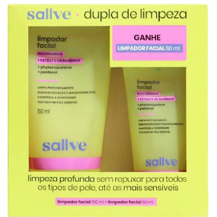 KIT SALLVE LIMPADOR FACIAL 150ML GANHE LIMPADOR FACIAL 60ML
