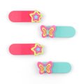 PRENDEDORES DE CABELOS BORBOLETA PANVEL ACESSÓRIOS COLEÇÃO INFANTIL 4 UNIDADES