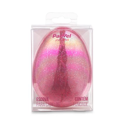 ESCOVA DE GLITTER ROSA NEON COLEÇÃO INFANTIL PANVEL ACESSÓRIOS