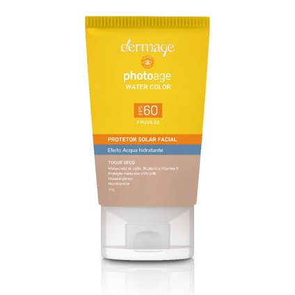 PROTETOR SOLAR FACIAL DERMAGE PHOTOAGE WATER FPS 60 COLOR 40G