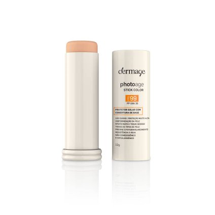 PROTETOR SOLAR FACIAL DERMAGE PHOTOAGE STICK COLOR FPS 99 CLARO 12G