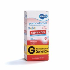 Paracetamol 100mg/Ml 15ml + Seringa Ems Genérico