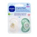 CHUPETA MAM ORIGINAL NIGHT NEUTRA 6 MESES + COM DUAS UNIDADES