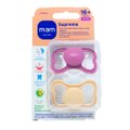 CHUPETA MAM SUPREME ROSA 16 MESES + COM 2 UNIDADES