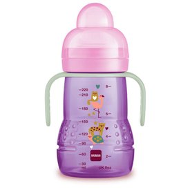 COPO DE TRANSIÇÃO MAM TRAINER NIGHT ROSA 220ML