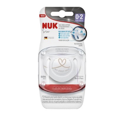 CHUPETA NUK STAR NEUTRA 0 A 2 MESES COM 1 UNIDADE