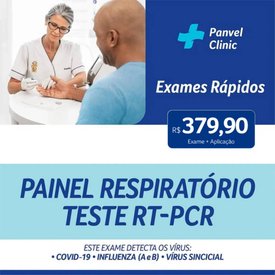 EXAME RÁPIDO RT-PCR PAINEL RESPIRATÓRIO COVID + INFLUENZA (GRIPE) + VÍRUS SINCICIAL
