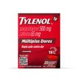 TYLENOL MULTIPLAS DORES PARACETAMOL 1G + CAFEÍNA 130MG 20 COMPRIMIDOS