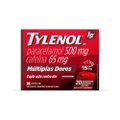 TYLENOL DC MÚLTIPLAS DORES PARACETAMOL 1G + CAFEÍNA 130MG 20 COMPRIMIDOS