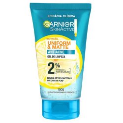 Gel De Limpeza Antiacne Garnier Uniform Matte 150g