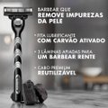 CARGA PARA APARELHO DE BARBEAR GILLETTE MACH3 CARBONO COM CARVÃO 4 UNIDADES