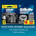 CARGA PARA APARELHO DE BARBEAR GILLETTE MACH3 CARBONO COM CARVÃO 4 UNIDADES