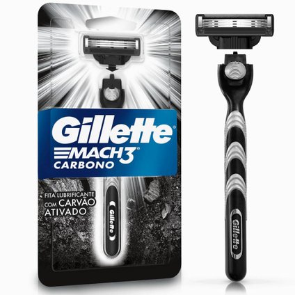 APARELHO DE BARBEAR GILLETTE MACH3 CARBONO  
