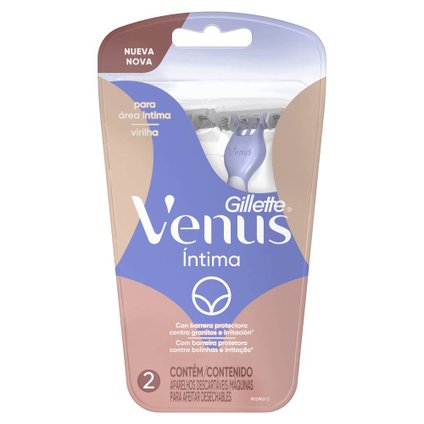 APARELHO DEPILATÓRIO DESCARTÁVEL GILLETTE VENUS ÍNTIMA COM DUAS UNIDADES