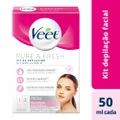 KIT CREME DEPILATÓRIO FACIAL VEET PELES NORMAIS 2 UNIDADES COM 50ML CADA